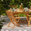 Nayoun 4 - Person Wood Patio Dining Set with Rectangular Table-596387949-596387922