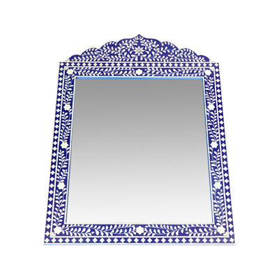 Marrakech Bone Inlay Mirror- Blue