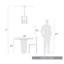 Luminaire suspendu rectangulaire 4 lumières Isiah-260656065