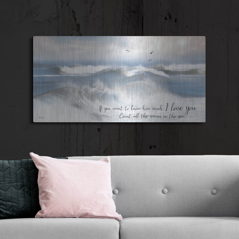 Dovecove «Count the Waves in the Sea» par Lori Deiter, art mural en métal, H 24 po x l 48 po
