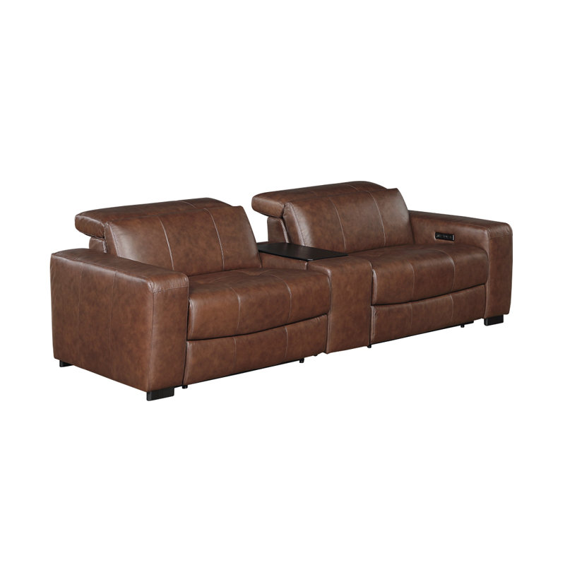 Causeuse inclinable électrique en cuir Sutton