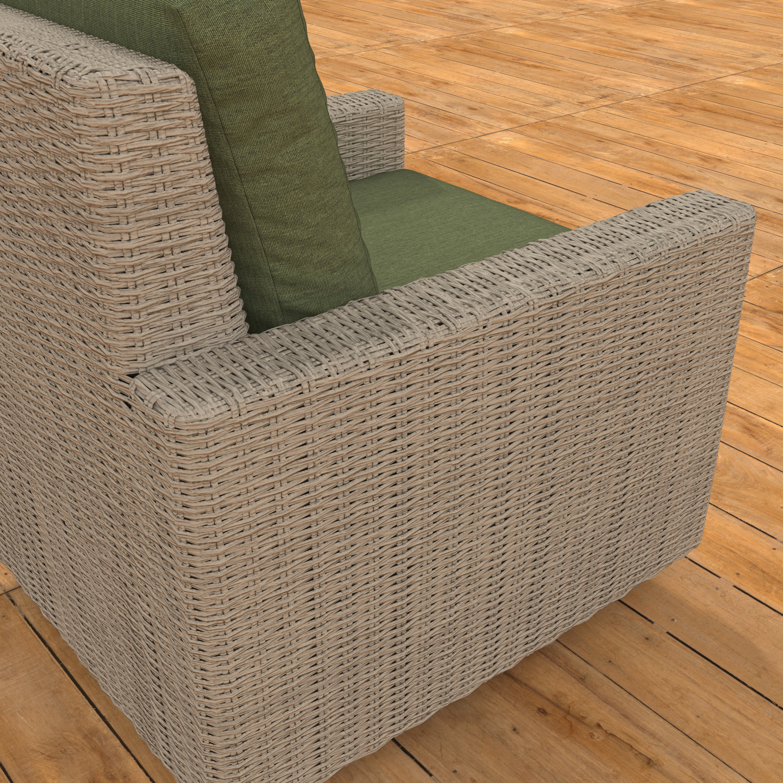 Hayes Sunbrella® Swivel Patio Lounge Chair, Solid Color, Sunbrella Canvas Fern