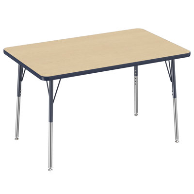 Rectangle T-Mold Adjustable Height Activity Table