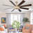 72" Modern Gold Ceiling Fan with LED Light Kit & Remote, 6-Speed Quiet DC Motor, 3-Color Temperature, Reversible for Large Rooms-662703387