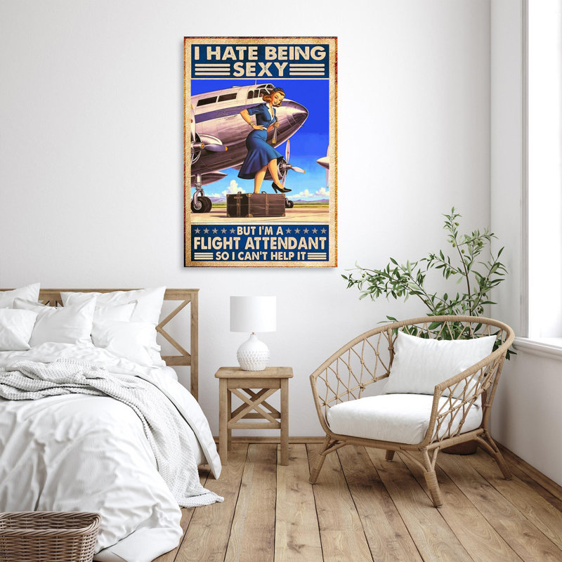 «Kurtisha Im A Flight Attendant», impression sur toile, H 36 po x l 24 po x P 1,25 po