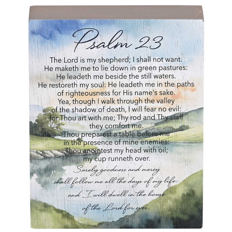 Plaque de table Psalm 23 Valley