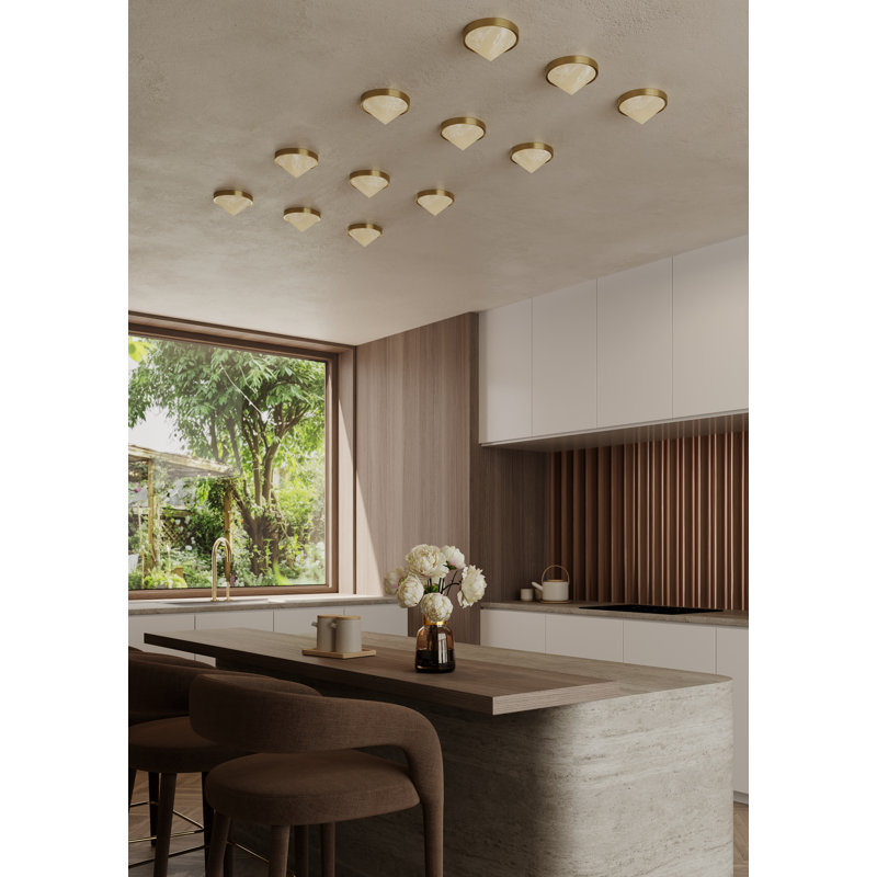 Colmar Flush Mount in Vintage Brass