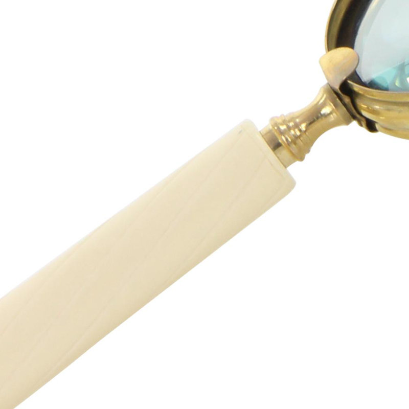 Metal Black Magnifying Glass with Bone Handles