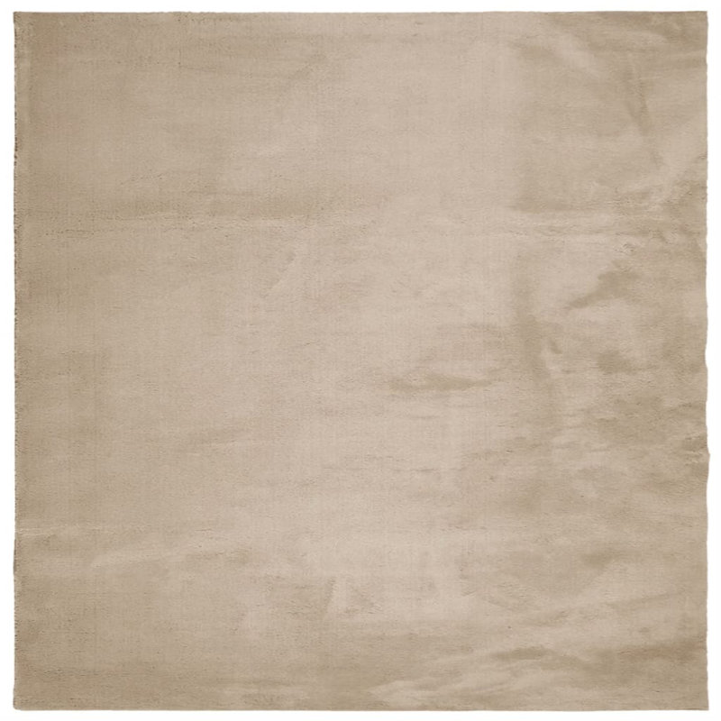 Rug "HUARTE" Short Pile Soft and Washable Sand, Square 160cm