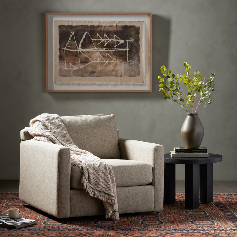 Hampton Upholstered Swivel Armchair