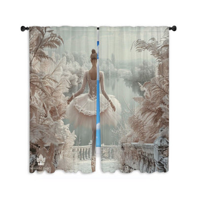 Paire de rideaux obscurcissant en polyester Narbir