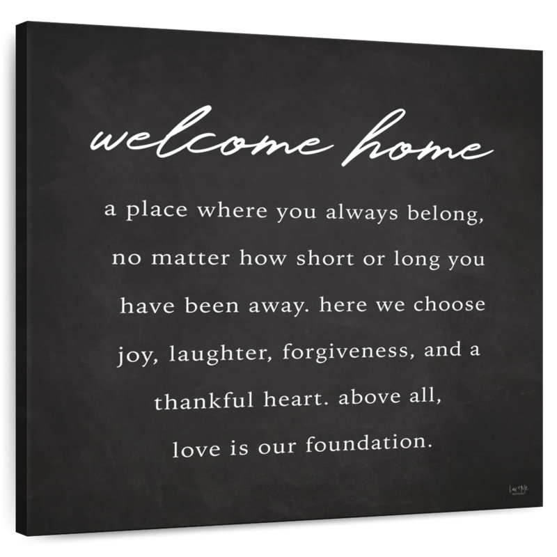 Plaque murale Welcome Home, H 30 po x l 30 po