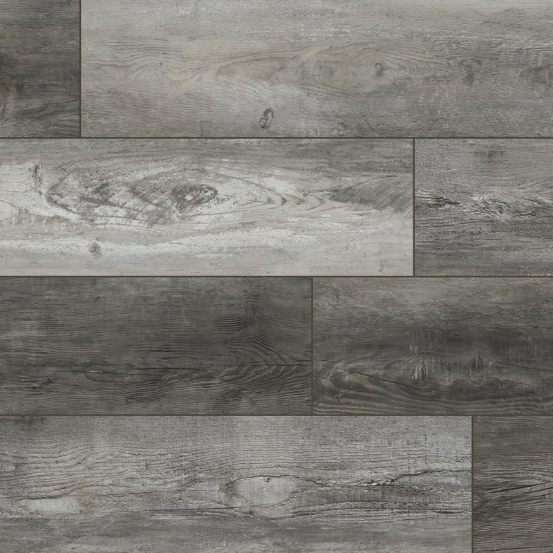 Plancher de luxe en vinyle rigide à noyau rigide imperméable 9,5 po x 60 po Parkland Bolton 9 po x 60 po, À boulons