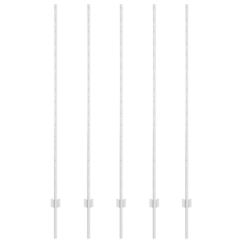Vidaxl Fence Posts 10 Pcs U-Channel Galvanised Steel, Silver, 160cm H x 8.5cm W