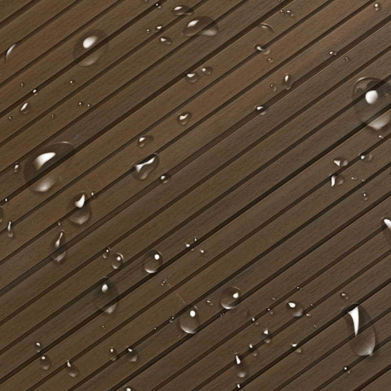 Panneau de clôture en plastique et bois résistant aux intempéries H 5,9 pi x l 5,9 pi pi 12 pi (12 pièces hors poteau), Brun