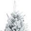 Artificial Hinged Christmas Tree Snow Flocked White-733912048