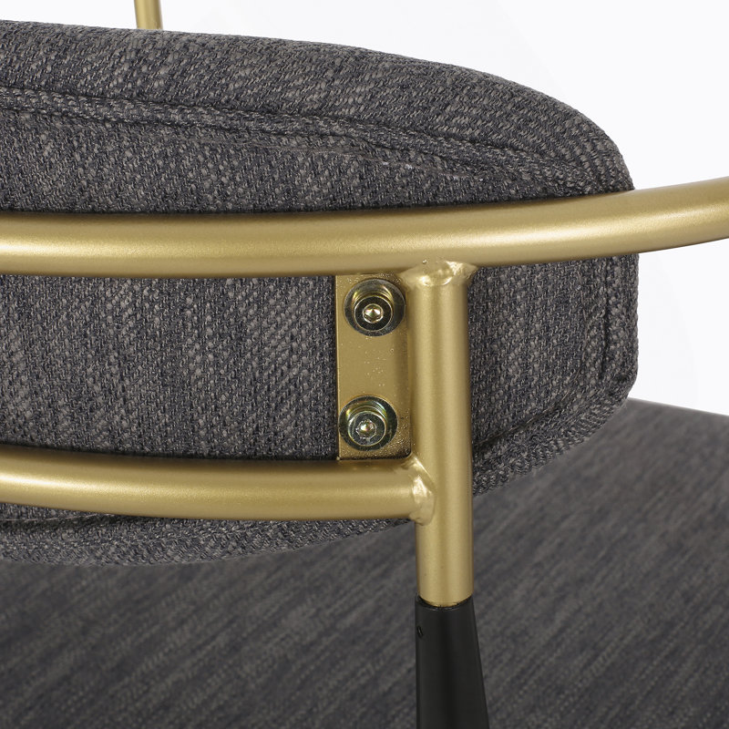 Tabouret de bar (ensemble de 2), Gris anthracite / tissu, 2