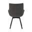Chaise pivotante en tissu avec pieds en acier Heid-88417880