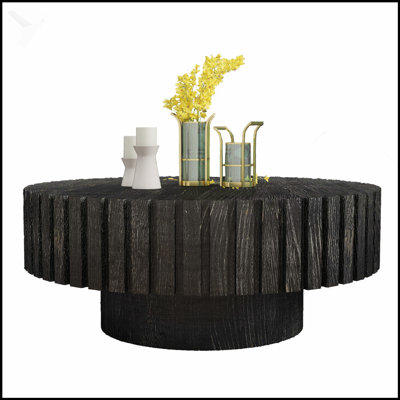 Table basse moderne et minimaliste moderne, texture bois naturel, facile à assembler pour le salon et la salle à manger