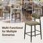 Tabouret de bar rembourré à hauteur de comptoir avec structure en métal-444915466
