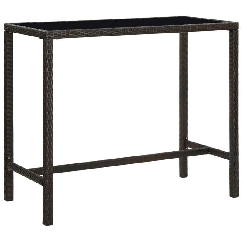 Mamers Bar Table, Brown, 51.2" L x 23.6" W x 43.3" H