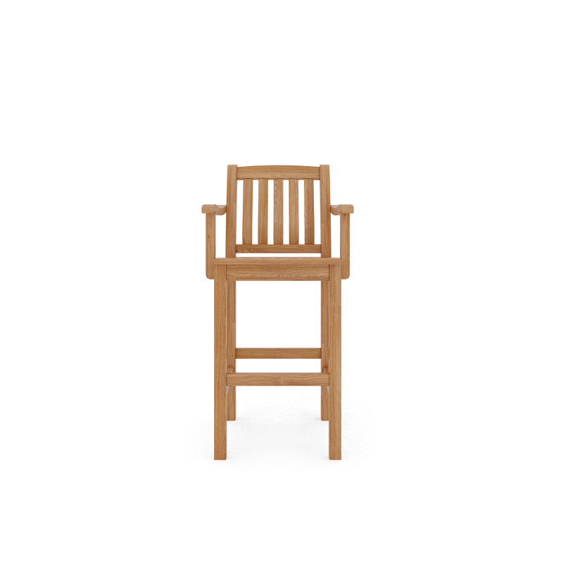 30" Teak Patio Bar Stool
