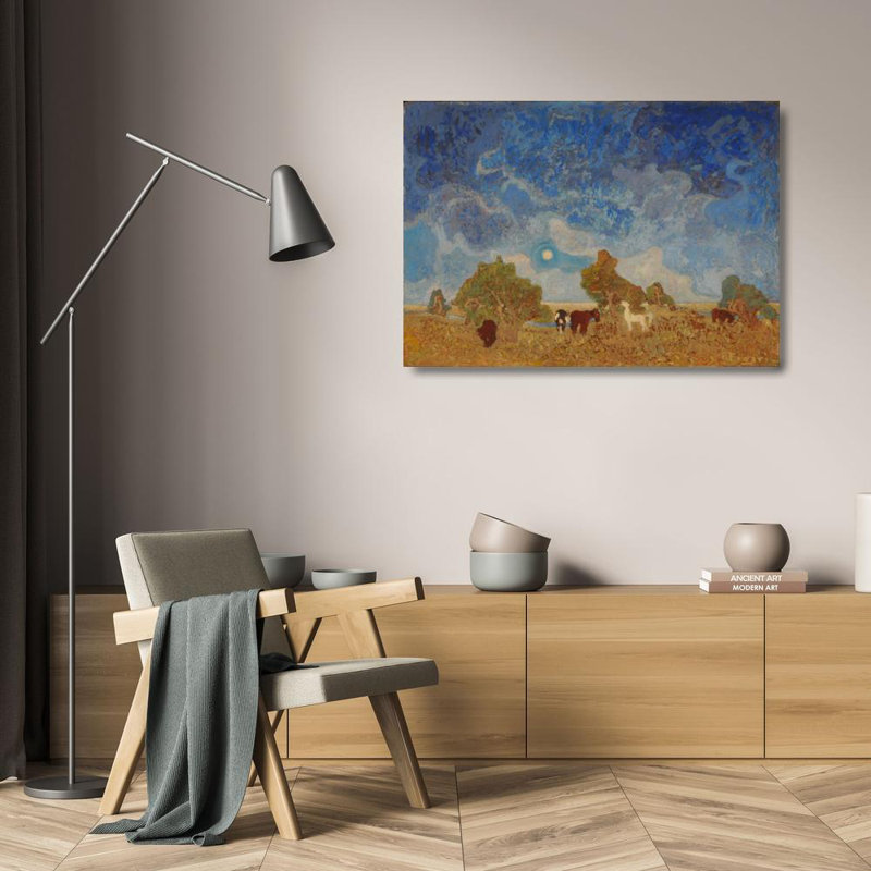 "Pampa" par Pedro Figari - Art sur toile tendue avec châssis, H 24 po x l 17 po