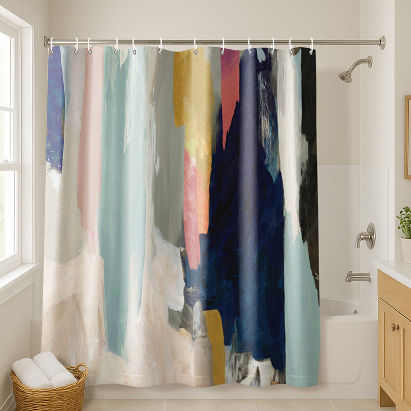 Abstract Shower Curtain Somber by PI Creative Art