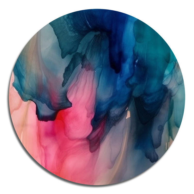 Cordaris - Art abstrait rond en métal, H 36 po x l 36 po 