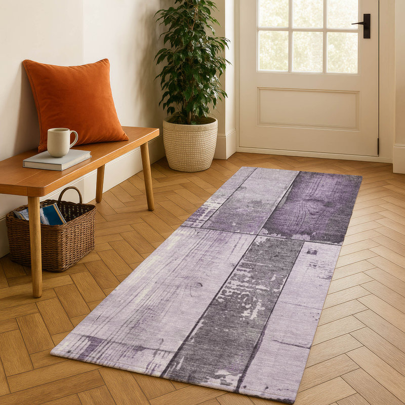 Premium Machine Washable Medena AMF1877 Geometric Rug, Runner 2'3" x 7'6"