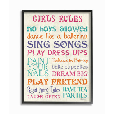 Cambra Girls Rules Letters