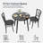 Round bamboo dining table-723709348