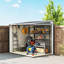 Outsunny 7 x 5FT Metal Garden Shed with Foundation Kit, 2 Vents, Light Grey