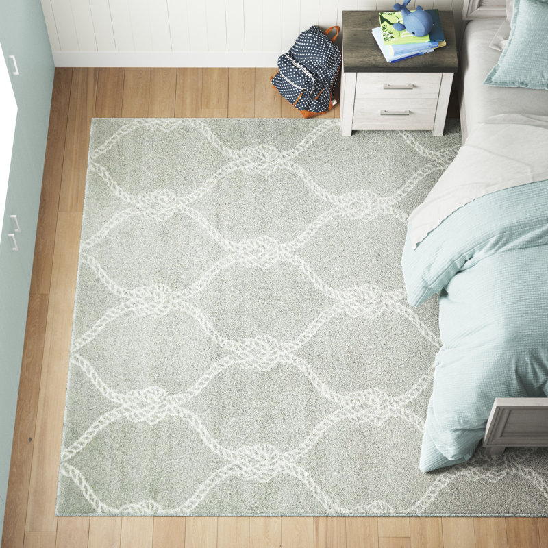 Tapis pour enfants Aldo, Tapis de couloir 2 pi 7 po x 7 pi, Marine