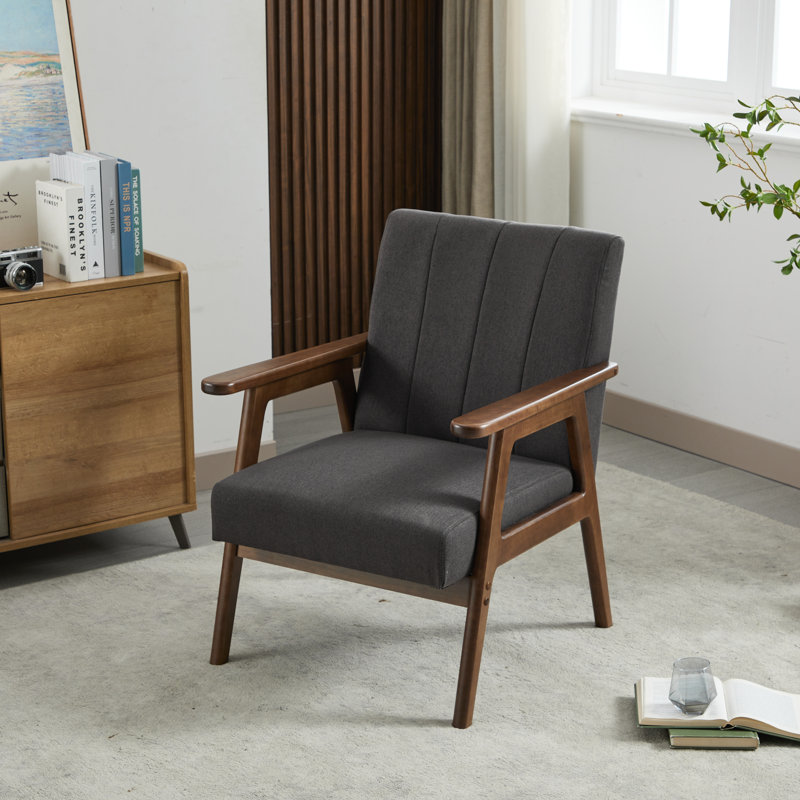 Chisara Upholstered Armchair, Irma Gray Linen