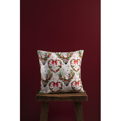 Abstract White Square Cushion