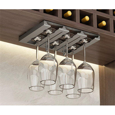 Dominador Wall Mounted Wine Glass Rack Gray