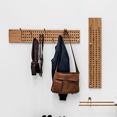 Homer Solid Wood 12 - Hook Wall Mounted Coat Rack