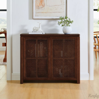 Buffet 39,4 "Mid Century Modern Buffet avec 2 trous de sortie