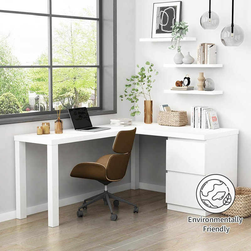 Ensemble de 3 tablettes murales blanches flottantes de 24 po de profondeur pour la chambre à coucher, la salle de bain, le bureau et la cuisine