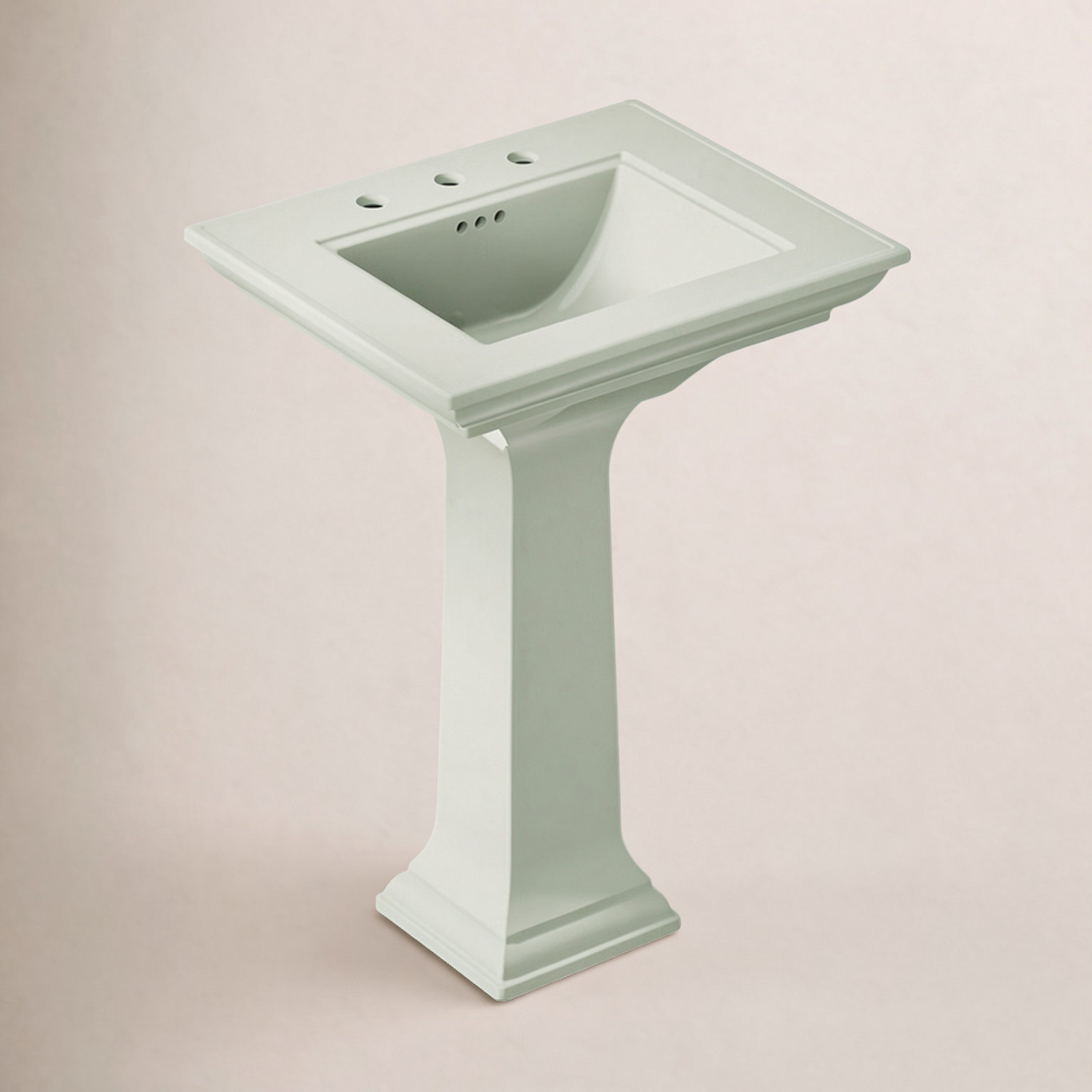 Memoirs Stately Pedestal Bathroom Sink, Sandbar, 8" Centers, 34.75" H x 20.5" W x 24.5" L