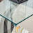 Modern Dining Table, Tempered Glass Countertop