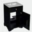 Comptoir de bain de 20 pouces avec lavabo en céramique, porte à fermeture en douceur, tablette réglable et tablette de rangement pour porte - convient aux petites salles de bain-62423635