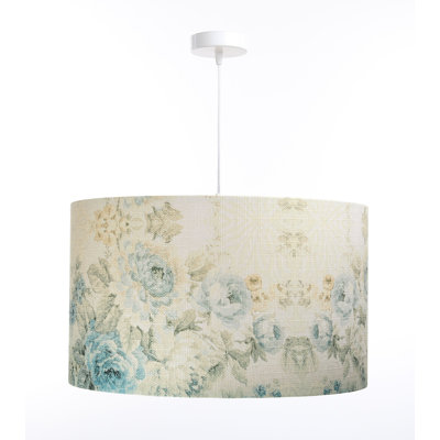 1 - Light Cream Drum Pendant