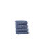 Ensemble de quatre serviettes de toilette en coton turc bleu à motifs floraux, 40 x 75 cm