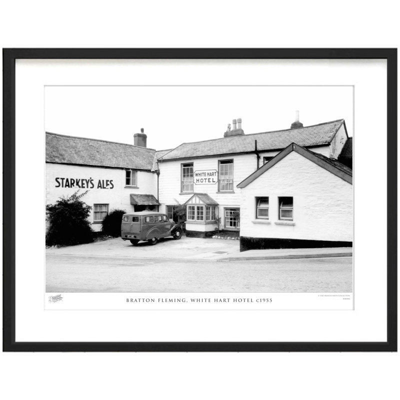 Bratton Fleming, White Hart Hotel C1955 - Single Picture Frame Print, 60cm H x 80cm W x 2.3cm D