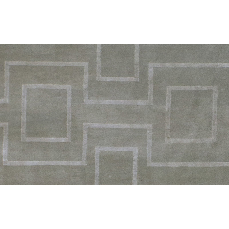 Hand Knotted Area Rug in Downy, Rectangle 6' x 9'