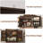 72" Kitchen Pantry With LED Light, Power Outlet And Shelves At Doors.-1377239654