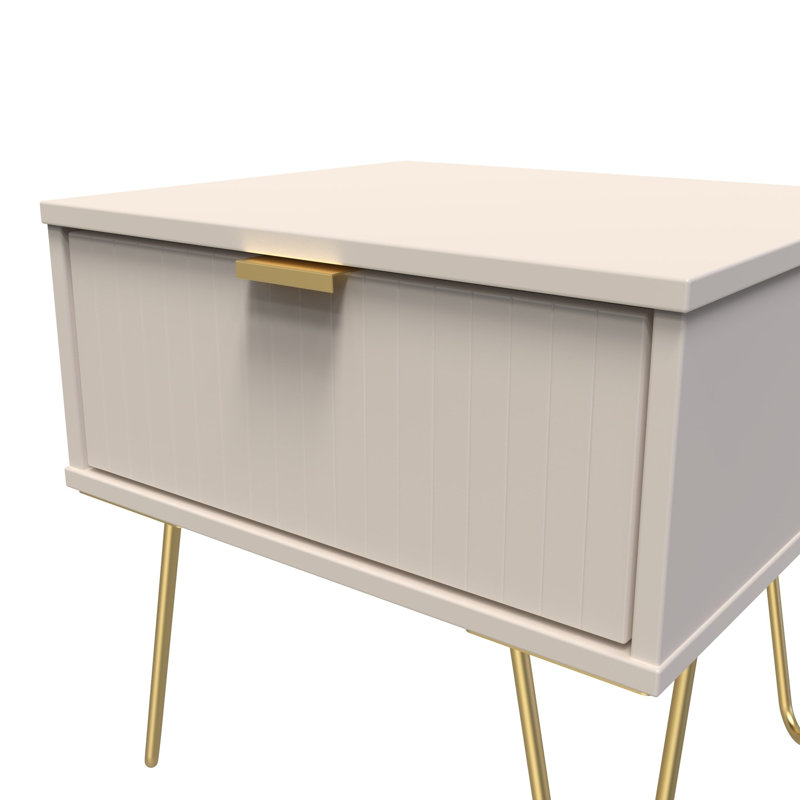 Beranda 45cm W Manufactured Wood Bedside Table, Kashmir Matt