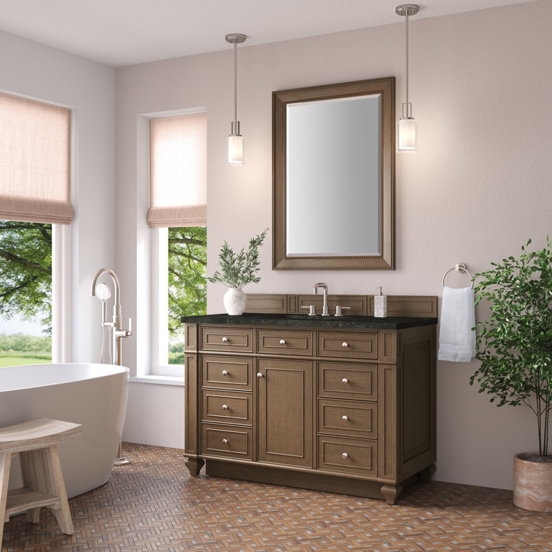 Bristol 48'' W Single Vanity, Saddle Brown, Phantome Eclos, 8" Widespread